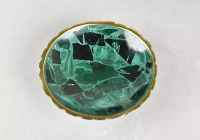 Small Malachite Dish Malachite Bowl Round From Congo  8.5 Cm   # 19505 • $28.95