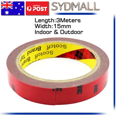 3M Double Face Sided Tape 15mm 3 Meters For Automotive Usage Dashboard Door OZ • $6.29