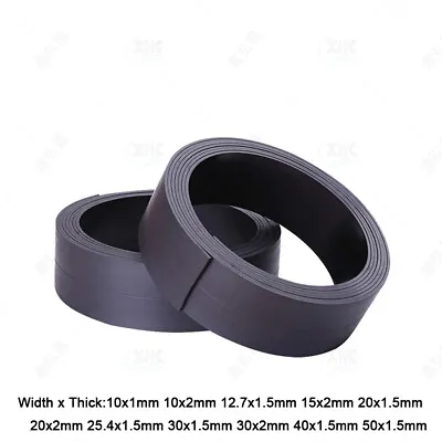 Magnetic Strip Flexible Craft Magnets Tape Width 10mm 12.7/15/20/25.4/30/40/50mm • $65.04