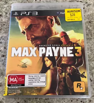 Max Payne 3 - Ps3 Game 2012 - Blu Ray Disc - Like New • $24.95