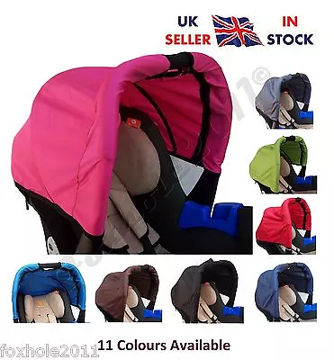 Universal Wind Shield Sun Canopy Shade Hood Car Seat Waterproof In 11 Colours • £9.97