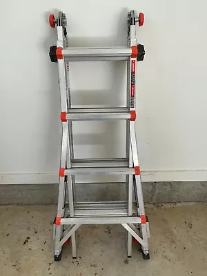 Little Giant Leveler Aluminum 18-ft Multi-Position Ladder 300 Lbs Capacity • $75