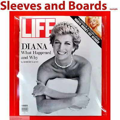 1950-70 Big Life Magazine Sleeves / Bags ONLY / Jackets. For # 1 Up Size8 X 10 # • £22.99