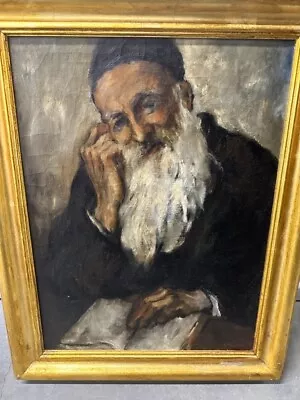 Samuel Adler's Portrait Of A Thoughtful/Pensive Rabbi • $1250