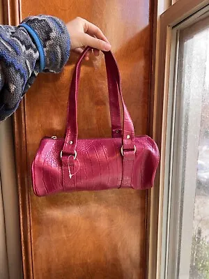 Fuschia Pink Shoulder Barrel Bag Great Condition Small • $16