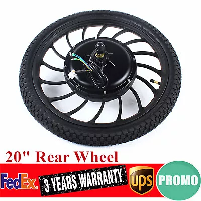 20  E-Bike Rear Wheel MotorElectric Bicycle Conversion Kit +7-speed Freewheel • $202.10