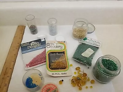 Vintage Lot Of Micro Glass Seed Beads For Crafting Jewelry Etc • $15