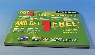 Sega Saturn Coupon Book Vintage Buy 2 Get 1 Free Advertising Collectible  • $14.99