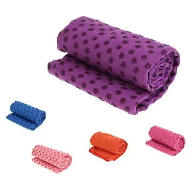 Sports Fitness Travel Exercise Yoga Mat Cover Towel Blanket Non-Slip Pilates • £11.65