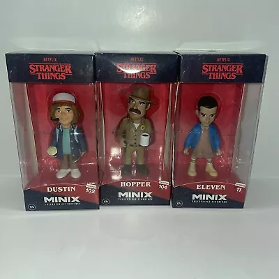 LOT Stranger Things MINIX Mego Collectible Figurine Set - Hopper Eleven Dustin • $48