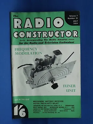 Vintage The Radio Constructor Magazine - July 1954 Vol 7 # 12  • £1.50