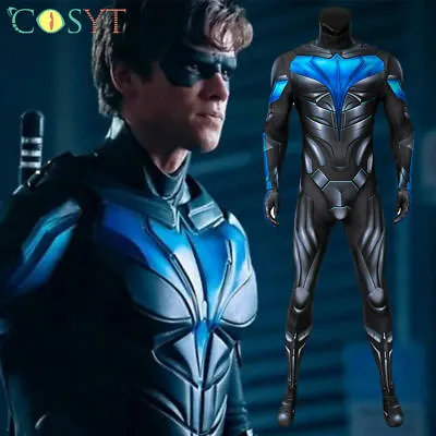 $46.74 • Buy Titans Nightwing Cosplay Costume Jumpsuit Mask Zentai Suit Full Suit Halloween