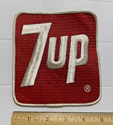 7-UP 7UP 7 Up Soda Pop Red White Logo 5” X 5.5” Embroidered Uniform Patch Badge • £19.29