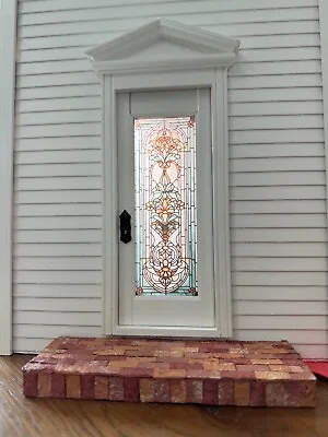 Elegance Stained Glass Door Film Dollhouse Miniature • $6.99