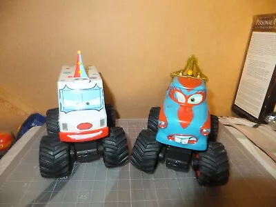 Lot Of 2 Disney Cars Power Punch Truck I-SCREAMER And TORMENTOR Punching • $49.99