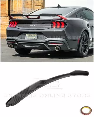 For 24-Up Ford Mustang CARBON FIBER GT Performance Wing Rear Gurney Flap Spoiler • $309.98