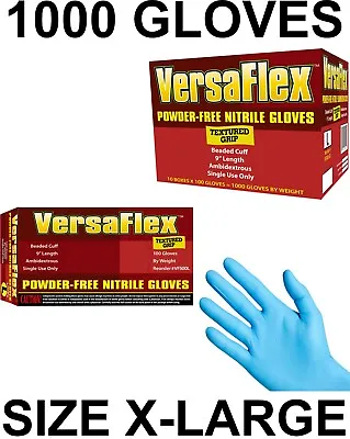 1000 Blue Nitrile Exam Gloves Powder Free (Non Vinyl Latex) Size XL X-LARGE • $76.99