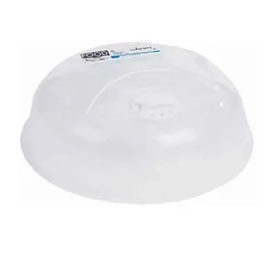 Cuisine 25cm Microwave Food Plate Cover Clear With White Vent Cover Splatter • £4.69