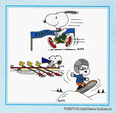 PEANUTS OLYMPICS #34 Embroidery Card - Brother Baby Lock Bern. Deco Simp TESTED • $74.95