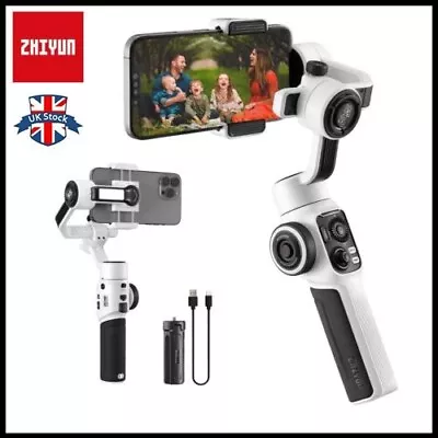 Zhiyun Smooth 5S White Gimbal Stabilizer For Smartphone IPhone 14 13 12 Pro Max • £135