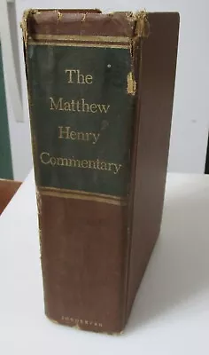 Matthew Henry Commentary On The Whole Bible In One Volume 1972 Zondervan • $6