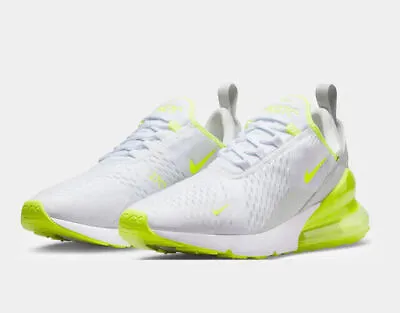 Nike Air Max 270 White Volt Shoes Mens Size US 8 - 13 Casual Shoes Brand New✅ • $150
