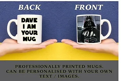 Darth Vader Star Wars Personalised Mug Photo Text Custom Coffee Tea Cup Gift • £11.95