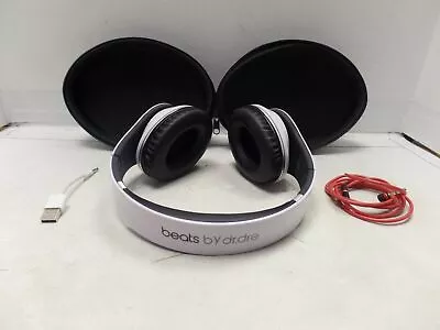 Rare Monster BEATS BY DRE Studio Wired Headphones 190003-00 White W/ Case Mint • $179.98