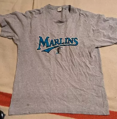Vtg MLB Miami Marlins Shirt Florida Baseball Outdoor Lee Mens L • $13.88