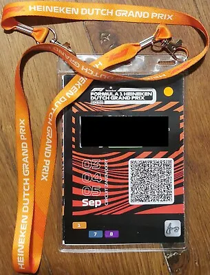 2021 Formula 1 F1 Dutch Grand Prix Accreditation + Lanyard Winner Max Verstappen • £71.94