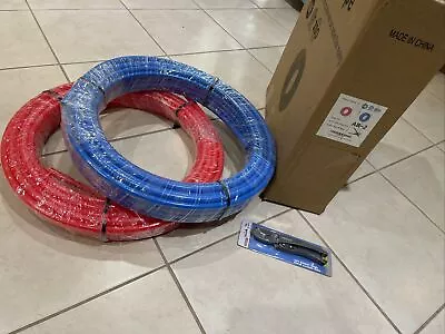 1/2 X 100ft 2Rolls Pex -b Tubing Non-Barrier Radiant Water Plumbing Pipe Cutter • $69.99