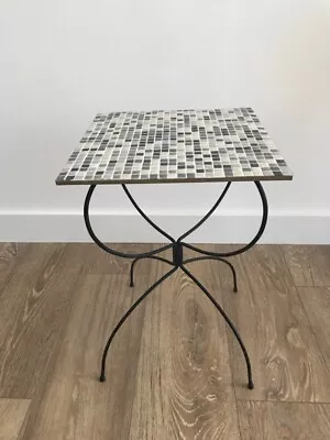 MCM Eames Era Mosaic Tile Metal Brass 12 Inch Square Vintage Atomic Style • $199.99