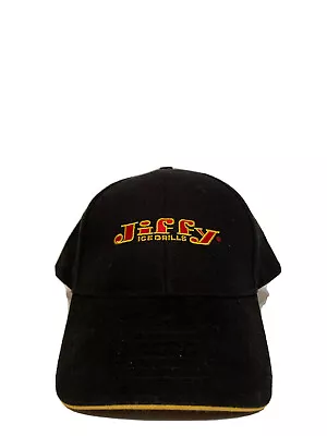 Vintage JIFFY ICE DRILLS Black Adjustable Hat Embroidered • $17.49