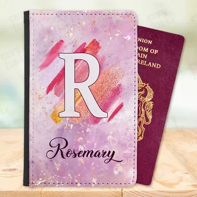 £8.99 • Buy Personalised Marble Passport Cover Holder Luggage Tag Holiday Ladies Girls Gift