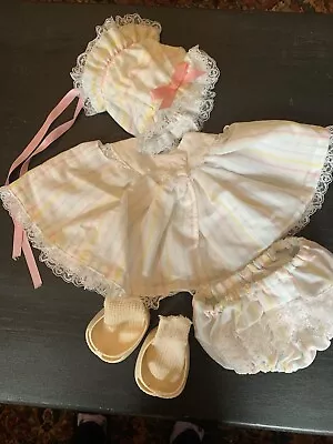 Vintage Cabbage Patch Style (Preemie) Sun Suit W/authentic CPK Shoes;3 Piece Set • $15