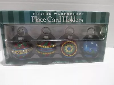 Vtg Boston Warehouse Christmas Ornament Place Card Holders 1998 • $9.95