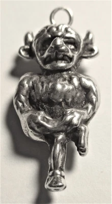 £10.99 • Buy Silver Vintage Charm Bracelet Charm  Cornish Pixie Pisky Gothic Medieval
