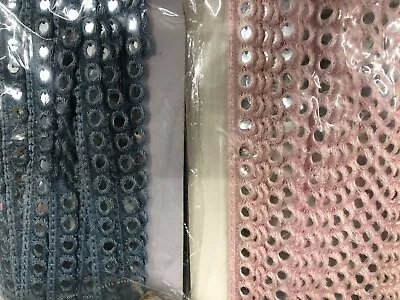 Sale 18 Metres Good Quality Fancy Mirror Effect Trimming Braids Lace Cheapest 1 • £14.39