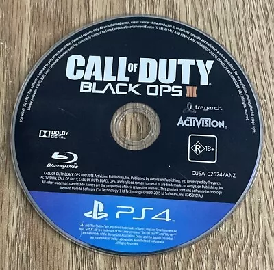 PS4 Call Of Duty Black Ops III Disc Only Compatible PS5 AUS PAL FAST Shipping • $19.95