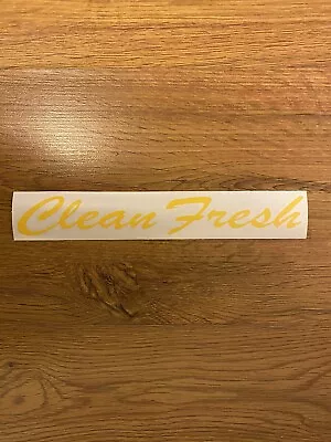 Yellow JDM Simply Clean Fresh Stickers Decal 8.5” In • $8