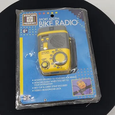 1992 High Frequency Sport AM/FM Bike Bicycle Radio W/ Headlight & Clock Opened • $46.75
