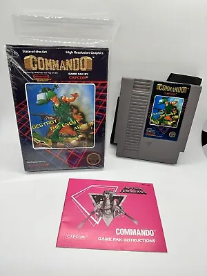 Commando 5 Screw Hang Tab Nintendo Nes Complete CIB Near Mint In Cello! • $199.99