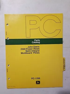 Genuine John Deere 2500 Integral Moldboard Plows Parts Cat PC-1396 Dealer 1974 • $10.46