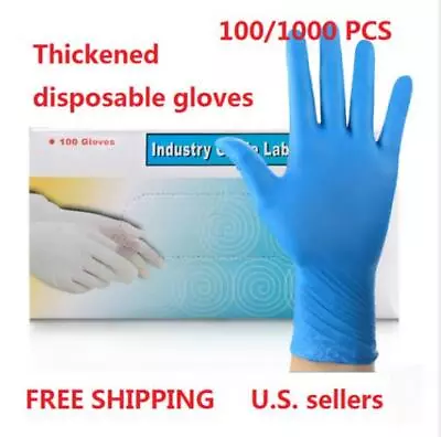 100 X Disposable Nitrile Exam Gloves Powder Free Strong Non Latex Non Vinyl • $8.99
