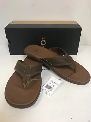 UGG Men's Seaside Flip Flop Luggage Leather Sandals • $63.99