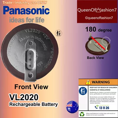 1 X Panasonic VL2020 Rechargeable Button Coin Battery 3V 180D 🇦🇺 • $17.97