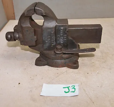 Vintage Machinist Bench Vise Charles Parker # 973 1/2 Opens 6  Jaws 3.5 Early J3 • $299.99