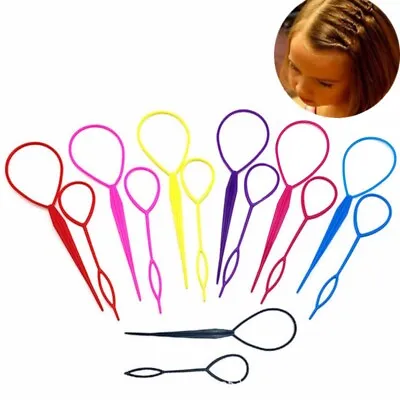 Womens Girl Plastic Magic Topsy Tail Hair Braid Ponytail Styling Maker Clip Tool • $2.50