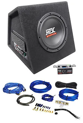 MTX RTP8A 8  120w RMS Powered Subwoofer In Vented Sub Box Enclosure+Wire Kit • $169.95