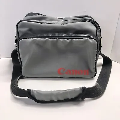 $10.99 • Buy Vintage CANON Camera Shoulder Carrying Bag Soft Case Shoulder Strap Gray 80’s
